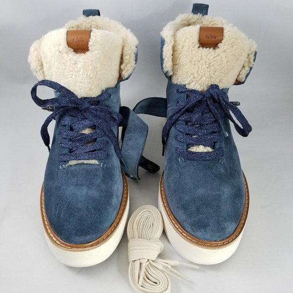 NEW Womens 9.5 COACH Boots - Navy Blue G1354 - Picture 6 of 11